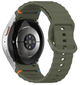 Силіконовий ремінець для Samsung Galaxy Watch 7/FE/6/5/4, Хакі зелений - изображение 3