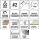 Frez dyskowy wypukły do KSHM Yato do drewna, szpachli, gipsu; Ø=120/22,2 mm, t= 16/6 mm szorstkość nr 2 [10] YT-59181 (5906083099595) - obraz 3
