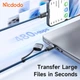 Кабель для заряджання та передачі даних Mcdodo 240W/140W 2-в-1 USB-C to USB-C+Magsafe 3 2 м CA-0140 Чорний - зображення 8
