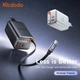 Зарядний пристрій Mcdodo 67W GaN із вбудованим кабелем USB-C 65 см, 2 порти (USB-C + USB-A) CH-4103 Білий - зображення 2