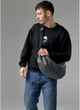 Чоловіча сумка Хобо SAMBAG Графітова (721058428) - зображення 3