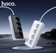 Мережевий подовжувач HOCO AC22 Sunlight 4-bit (PD30W/1C3A) desktop socket (EU/GER)(L=3M) Black - изображение 5