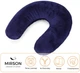 Подушка для путешествий MirSon №8225 Velvet Line 28-0006 Navy blue (2200006200239) - изображение 4