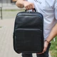 Классический мужской рюкзак из кожи 42х30х16, для ноутбука и документов, черный, TD-90996 - изображение 6