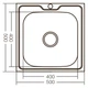 Кухонна мийка накладна ZERIX Z5050-06-160E (satin) (ZX1609) - зображення 2