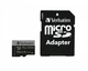 Карта памяти microSD 256Gb Verbatim PRO Class 10 UHS-I U3 V30 A2 + SD адаптер (47045) - изображение 1