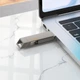 Флеш накопитель USB Hoco UD15, 256GB, 2 в 1, USB 3.2, Type-C, металлический, gray - изображение 6