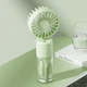 Ручной беспроводной вентилятор F2 с функцией увлажнения, 4 mode, 150ml, 3W, 1200mAh, green - изображение 3