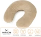 Подушка для путешествий MirSon №8749 Velvet Line 28-0004 Cream 50% Memory (2200006348344) - изображение 4