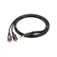 Кабель мультимедийный 3.5mm M to 2xRCA 1.5m Black BOROFONE (6974443382204) (256437) - изображение 4