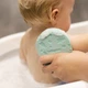 Губка для купания детей и новорожденных младенцев гипоаллергенная детская мочалка мягкая Babyono зеленый - изображение 3