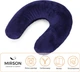Подушка для путешествий MirSon №8751 Velvet Line 28-0006 Navy blue 50% Memory (2200006348368) - изображение 4