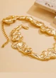 Колье женское укороченное массивное Fashion Jewelry Золотистое 15226 - изображение 4