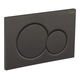 Панель змиву KOER KT-0601-05 240x160x10mm пластикова, кнопка кругла (колір чорний матовий) (KR5176) - изображение 1