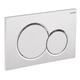 Панель змиву KOER KT-0601-01 240x160x10mm пластикова, кнопка кругла (колір хром) (KR5174) - изображение 1