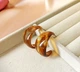 Серьги объемные кольца акриловые jeweston Коричневые -прозрачные - изображение 1