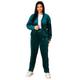 Велюровый костюм с воротником стойкой р.48 бирюзовый Fashion 14590 - изображение 4