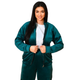 Велюровый костюм с воротником стойкой р.48 бирюзовый Fashion 14590 - изображение 5