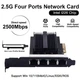 Сетевая карта Intel I226-V 4х2.5Gbps порта RJ45 LAN Card NIC PCIe для Windows/Mac OS - изображение 2