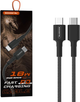 Kabel Somostel USB-C - USB-C 18W PD 3.6A 1 m Black (5902012969649) - obraz 3