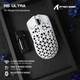 Беспроводная Игровая Мышь ATTACK SHARK R5 White Карбонова 2.4G/Bluetooth/USB type-c Сенсор PAW3950MAX 42000 DPI - изображение 3