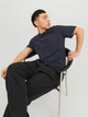 Футболка хлопковая длинная мужская Jack & Jones 12234746 S Dark Navy (5715424101336) - изображение 5