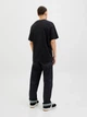 Футболка хлопковая длинная мужская Jack & Jones 12278787 S Black с принтом (5715724957909) - изображение 4