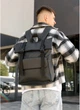 Чоловічий рюкзак роллтоп з відділенням під ноутбук SAMBAG Чорний (5100301641) - зображення 1
