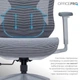 Кресло компьютерное офисное эргономичное OfficePro Atlas Gray/Dark Gray (OC630-G-DG-DG) - изображение 10