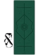 Премиальный коврик для йоги каучуковий Lita Comfort PU+coconut Marking Emerald Yoga mat зеленый 183х68х0,5 см - изображение 1