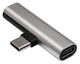 Adapter Akyga AK-AD-71 USB Type-C - USB Type-C/Jack 3.5 mm Silver (5901720139177) - obraz 2