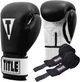 Боксерские перчатки TITLE Premier Leather Black/White M 12 oz (бинты 4м. в комплекте) (TSBG2 M BK/WH) - изображение 1