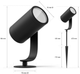 Reflektor zewnętrzny Philips Hue White and Colour Ambiance Lily Outdoor spot light (8718696167977) - obraz 4