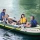 Надувная лодка Intex 68351 Seahawk 4 Set четырехместная трехкамерная из винила 351х145 см с насосом и веслами Зеленая (127-9-68351) - изображение 4