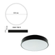 Керована LED люстра Esllse ONIX 75W R ON/OFF 3000-6500К 6000Лм кругла чорна 500х50-BLACK-220-IP20 - зображення 4