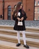 Детские ажурные белые колготки с бантиком-122-34 - изображение 4
