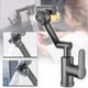 Кран-смеситель поворотный 360° с аэратором Water Tap Faucet, универсальный однорычажный смеситель-трансформер для раковины и мойки с 2 режимами подачи воды (душ, струя) и керамическим картриджем, для кухни и ванной, AND938 - изображение 12