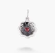 Кулон цветок серебряный Калачик Granat 925 Zirkon - изображение 1