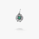 Кулон квітка Соняшник Emerald срібний 925 Zirkon - зображення 4