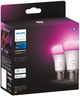 Żarówka LED Philips Hue White and Colour Ambiance A60 E27 smart bulb 1100 2 szt (8719514291317) - obraz 3