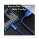 Кабель Baseus Crystal Shine Series Fast Charging Data Cable USB to iP 2.4A 1.2m Blue (CAJY000003) - изображение 7