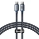 Кабель Baseus Crystal Shine Series Fast Charging Data Cable Type-C to Type-C 100W 1.2m Black (CAJY000601) - изображение 3