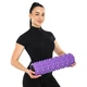 Роллер массажный цилиндр заполненный пеной рельефный 45см d-13 см Grid Bubble Roller Zelart фиолетовый FI-9391 - изображение 5