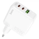 Зарядное устройство Hoco C115A; PD 65W Gan, QC3.0, USB+2xTypeC, white (58977) - изображение 1