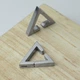 Серьги-Кафф из нержавеющей стали "Triangle" (Пара) - изображение 4