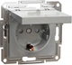 Розетка з кришкою з заземленням Schneider Electric Asfora Алюміній EPH3100161 - изображение 1