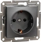 Розетка з заземленням Schneider Electric Asfora Антрацит EPH2900171 - изображение 1