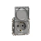 Розетка Schneider Electric Sedna Design з заземленням зі шторками та кришкою Алюміній SDD113024 - зображення 3