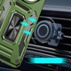 Чохол зі шторкою для камери Camshield Army Ring для Xiaomi Redmi Note 14 4G (International version) та Xiaomi Redmi Note 14 5G, ударостійкий кейс з кільцем-тримачем та функцією підставки Army Green - изображение 2
