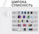 Мережевий зарядний пристрій Foxconn для Apple 35W Dual USB-C Port Power Adapter зі швидкою зарядкою + кабель зарядки для iPhone Type-C to Lightning (35612-o) - зображення 9